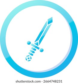 Design de ícone de vetor de Linha de Espada