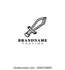 sword logo cartoon icon design template modern illustration