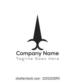 Logo-Design, Schwert-Symbol, Vektorvorlage, minimalistisches Logo-Design
