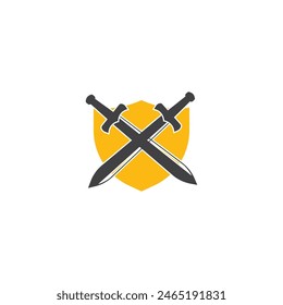 Sword logo design icon vector illustration