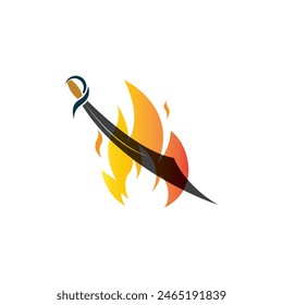 Schwert-Logo-Design-Symbol Vektorillustration