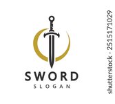 Sword logo design template guard logo concept idea