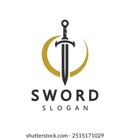 Sword logotipo design modelo protetor logotipo conceito ideia