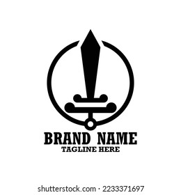Sword Logo Design Template Inspiration, Vector Illustration.
