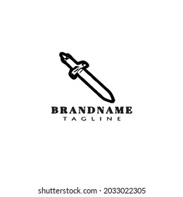plantilla de diseño de icono de logo de espada vector moderno