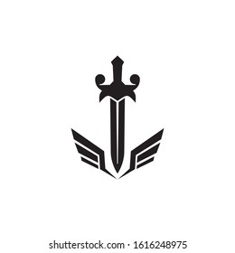 Sword logo icon design vector illustration template