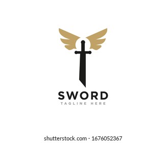 Sword Logo Icon Design Vector