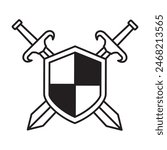 Sword logo icon vector illustration design isolated on white background