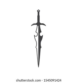 sword logo icon vector illustration design template