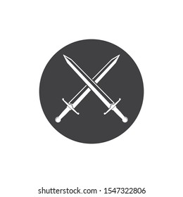 sword logo icon vector illustration design template