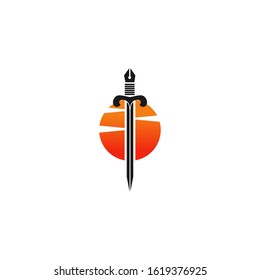Sword Logo icon vector illustration design template