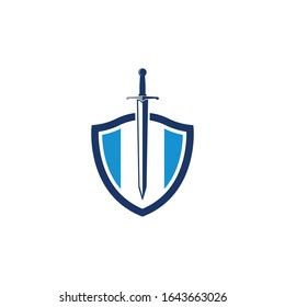 plantilla de diseño de ilustración vectorial del logotipo de la espada