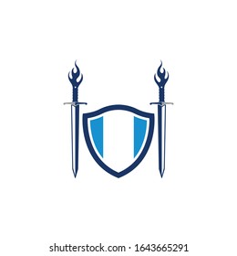 sword logo icon vector illustration design template