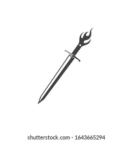 sword logo icon vector illustration design template