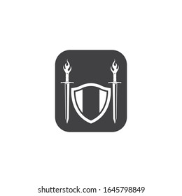 sword logo icon vector illustration design template