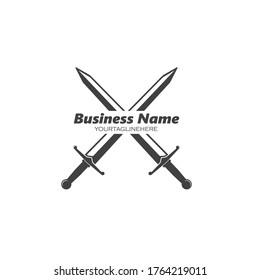 sword logo icon vector illustration design template