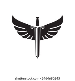Sword logo icon vector illustration design isolated on white background