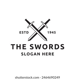 Sword logo icon vector illustration design isolated on white background