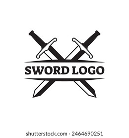Sword logo icon vector illustration design isolated on white background