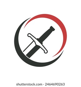 Sword logo icon vector illustration design isolated on white background