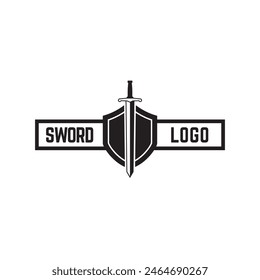 Sword logo icon vector illustration design isolated on white background