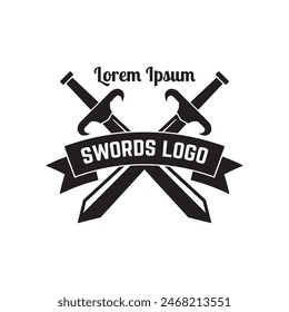 Sword logo icon vector illustration design isolated on white background