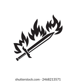 Sword logo icon vector illustration design isolated on white background