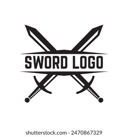 Sword logo icon vector illustration design isolated on white background