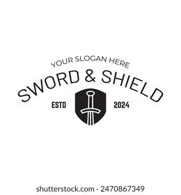 Sword logo icon vector illustration design isolated on white background