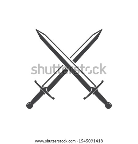 sword logo icon vector illustration design template
