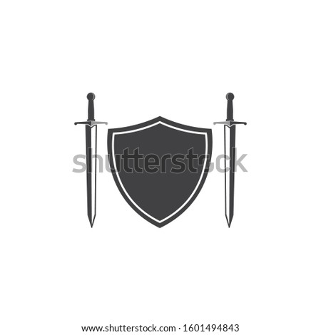 sword logo icon vector illustration design template