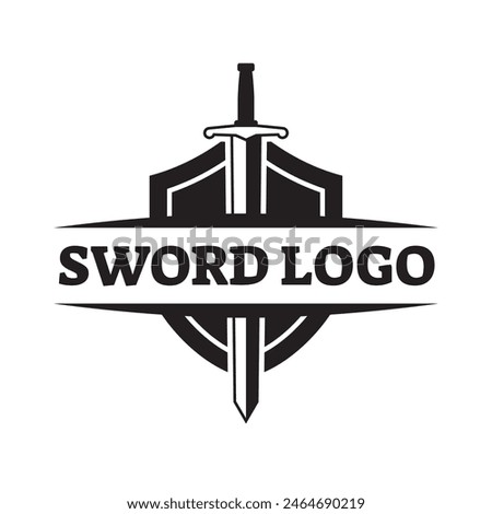 Sword logo icon vector illustration design isolated on white background