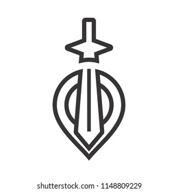 Sword logo. Knight Icon. Warrior Symbol. Vector eps 08.