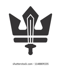Sword logo. Knight Icon. Warrior Symbol. Vector eps 08.