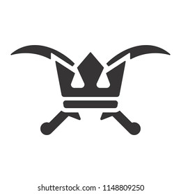 Sword logo. Knight Icon. Warrior Symbol. Vector eps 08.