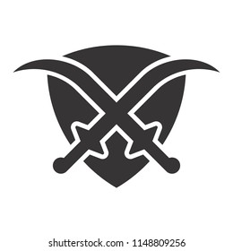 Sword logo. Knight Icon. Warrior Symbol. Vector eps 08.