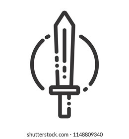 Sword logo. Knight Icon. Warrior Symbol. Vector eps 08.