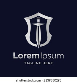 sword logo with shield concept