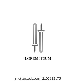 sword logo and symbol vector icon image