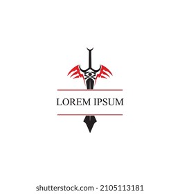 Schwertlogo und Vektorsymbol