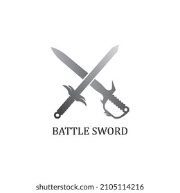 sword logo and symbol vector icon image