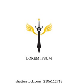 logotipo de la espada y símbolo de imagen vectorial