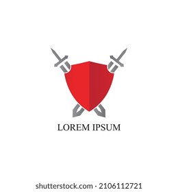 logotipo de la espada y símbolo de imagen vectorial