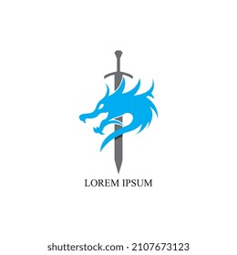sword logo and symbol vector icon image