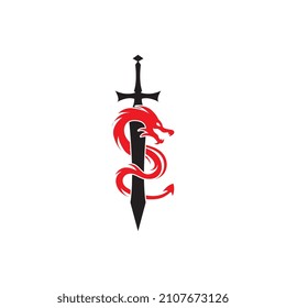 sword logo and symbol vector icon image