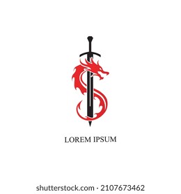 sword logo and symbol vector icon image