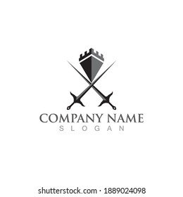 sword logo and symbol vector image