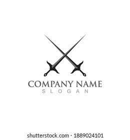 sword logo and symbol vector image