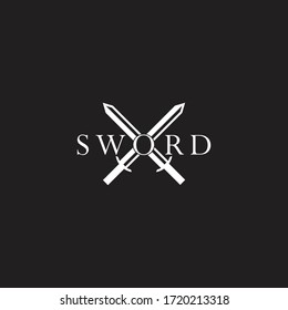 Schwert-Logo-Vorlage Vektorsymbol-Design