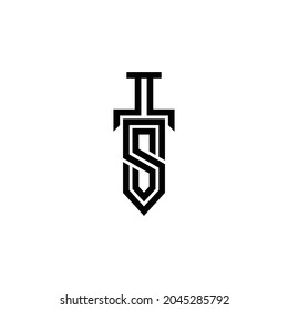 sword logo that formed letter s